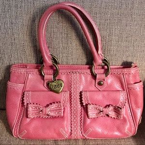 Isabella Fiore Pink Satchel Purse w/Hearts & Bows
